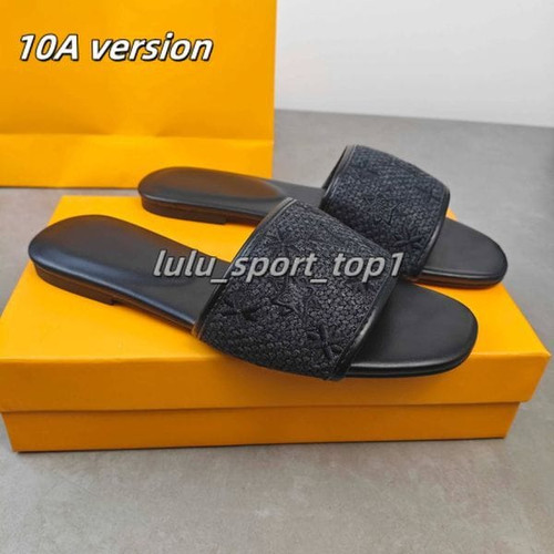 Color: pink - Size: US1 - 2025 10A lvs shoes New Designer Sandals Old Flower Slides Brown Slippers  Y829-1409370057091805277