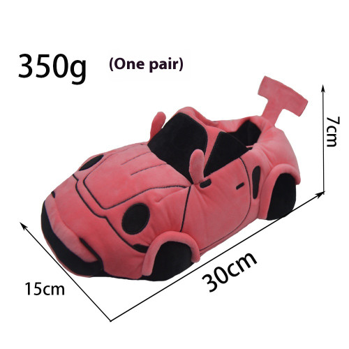 Color: Pink, Size: 29cm - Women's Personalized Car Plush Indoor Slippers Q119-CJMR218679501AZ