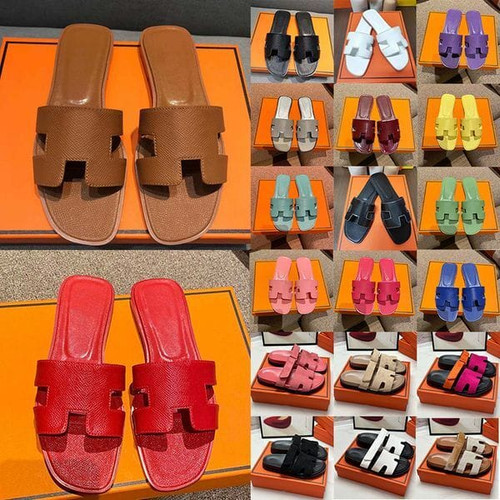 Color: Ivory - Size: EUR 38 - free shipping with box women slippers designer sandals flat slides st Y829-1448123822737063991
