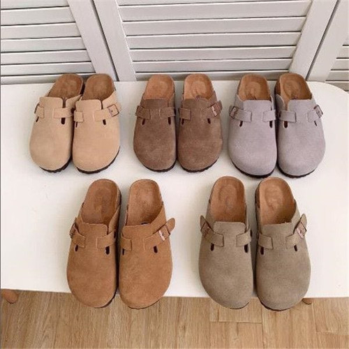 Color: 02 - Size: EUR38 - Boston new leather bag head pull cork slippers female male summer anti-sk Y829-1137153347042435202
