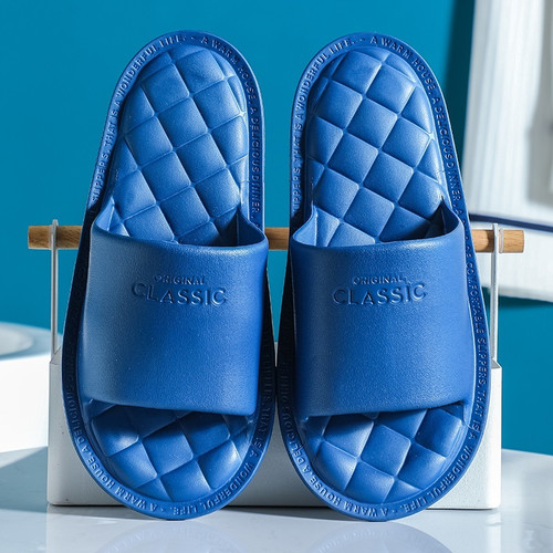 Color: 2Blue, Shoe size: 42or43 - Sandals And Slippers Non-slip Home Indoor Bathroom Thick Cute Sli Q119-CJNS1226879117MN