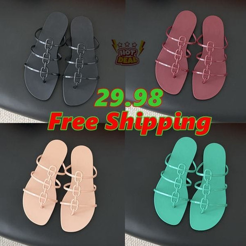 Color: Color 2 - Size: EUR 39 - Designer Sandals for Women Casual Slippers Flat Slides Summer Beach Y829-1477167914976661520