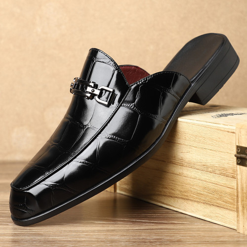 Men's Casual Leather Slippers Without Heel Q119-CJYD2779867