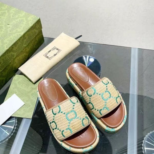 Color: 5 - Size: 35 - Luxury designer slippers for women straw braided style sandals thick soles no Y829-1116801192064835609