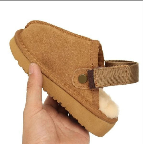 Color: #2 - Size: EUR21 - Kids Toddler Clogs Funkette Slippers Baby Goldenstar clog Shoes Chestnut  Y829-1297068187066544149