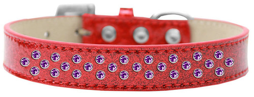 Sprinkles Ice Cream Dog Collar Purple Crystals Size 20 Red S528-615-23 RD-20