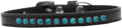 Southwest Turquoise Pearl Size 12 Black Puppy Collar S528-611-10 BK-12
