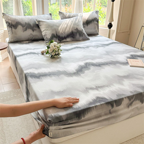 Pattern: Liuhua, Size Specification: 180x200cm - Pure Cotton Crash Fitted Sheet Thickened Q119-CJYD223287432FU