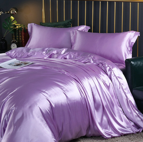 Style: Snow Green, Size: 2M Flat Sheet - Solid Color Double-sided Silk Four-piece Set Silkworm Silk Q119-CJCS226956368PK
