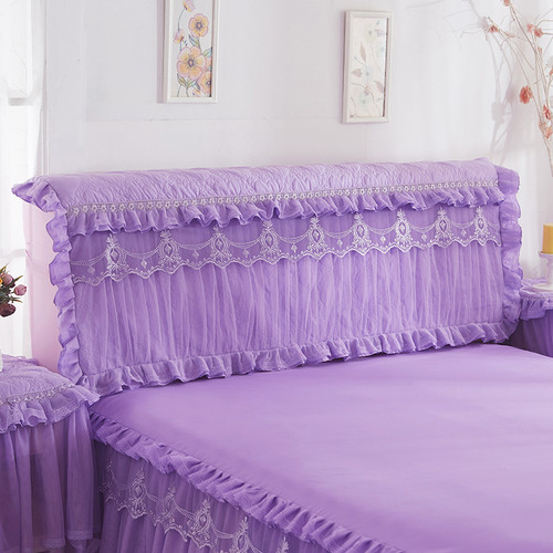 Color: Light purple, Size: 220cm - Korean Version Of The Princess Quilted Thickened Elastic All-inc Q119-CJCZ123048420TG