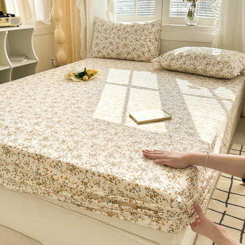 Pattern: Flowers, Size Specification: 90x200cm - Pure Cotton Crash Fitted Sheet Thickened Q119-CJYD223287401AZ