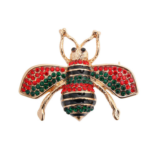 Bee-lieve in Style: Rhinestone Brooch T226-9485861421375