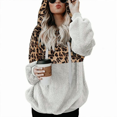 Color: White, Size: S - Ladies'plush Hoodie Q119-CJNSSYWY01873-White-S