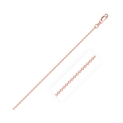 Size: 16 - 18k Rose Gold Diamond Cut Cable Link Chain (0.80 mm) P150-87233-16