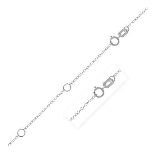 Size: 18'' - Double Extendable Piatto Chain in 14k White Gold (1.30 mm) P150-42668-18