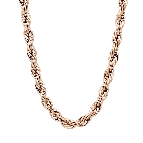 TK2434R - IP Rose Gold(Ion Plating) Stainless Steel Chain with No Stone A874-TK2434R
