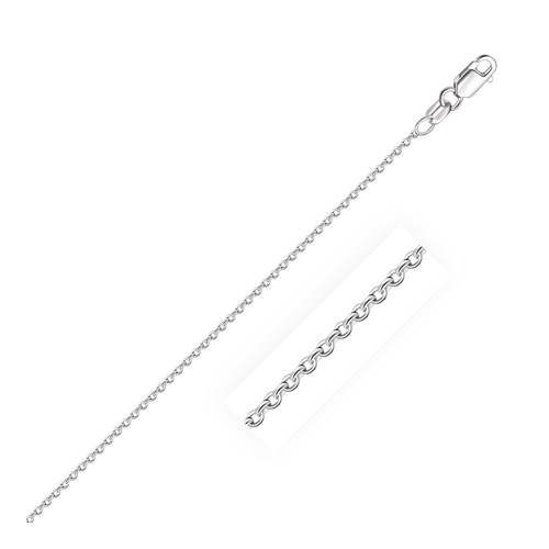 Size: 16'' - 18k White Gold Round Cable Chain (1.50 mm) P150-03178-16