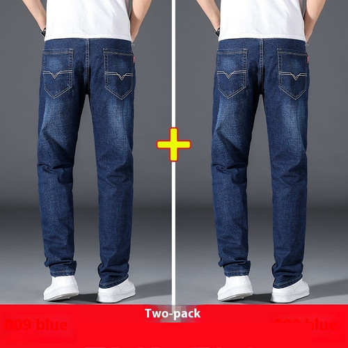 Color: Blue 09 2p, Size: 28 Yards - Summer Thin Jeans Men's Loose Straight Q119-CJXX216845049WD
