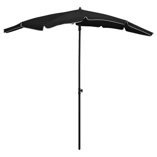 vidaXL Garden Parasol Black Polyester 78.7 x 51.2 in Collapsible A949-315557