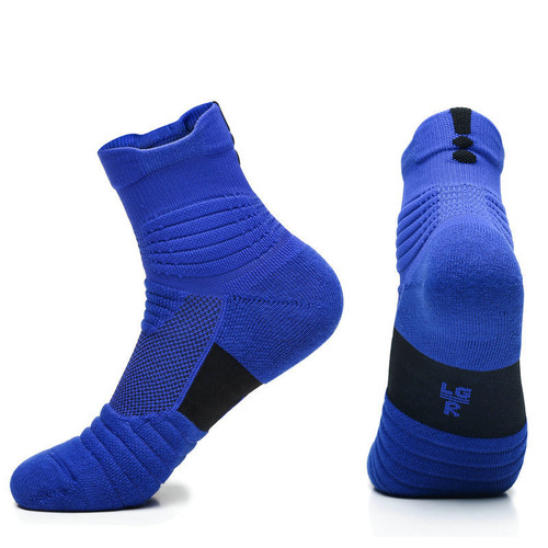 Color: Blue medium tube - Towel bottom outdoor socks Q119-CJNSFJWZ00243-Blue medium tube