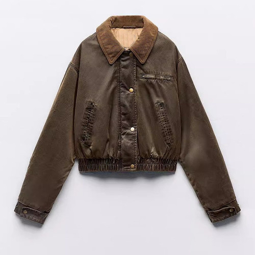 Flight Suit Leather Jacket Coat Q119-CJYD2099566