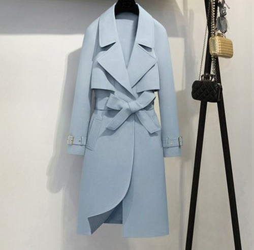 Color: Light blue, Size: XL - Temperamentally versatile coat Q119-CJNSWTQB02036-Light blue-XL