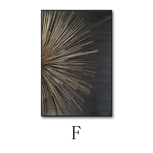 Specifications: F, Size: 60x 80 Gold Frame Porcelain - Modern Minimalist Hanging Simple Hotel Club  Q119-CJJT223359936JQ