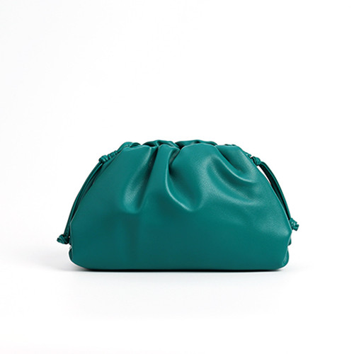 Color: 9918 Wild Duck Green, Size: 23x15x6cm - Pleated Cloud Bag Simple Niche Q119-CJNS201337504DW
