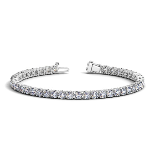 Size: 7 - Lab Grown Round Diamond Tennis Bracelet in 14k White Gold (8 cctw F/G  VS2/SI1) P150-22057-7