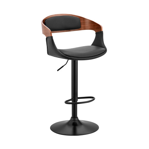 24" Black Iron Swivel Low Back Adjustable Height Bar Chair N270-476900