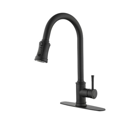 Single Handle High Arc Pull Out Kitchen Faucet,Single Level Stainless Steel Kitchen Sink Faucets wi T575-S0671298593