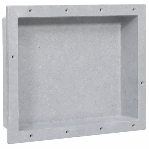 vidaXL Shower Niche Matt Gray 16.1"x20.1"x3.9" A949-151392