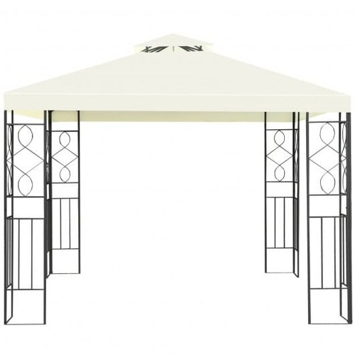 2 Tiers 10 x 10 Feet Patio Gazebo Canopy Tent - Color: Beige D681-OP70663 2 Tiers 10 x 10 Feet Patio Gazebo Canopy Tent - Color: Beige D681-OP70663