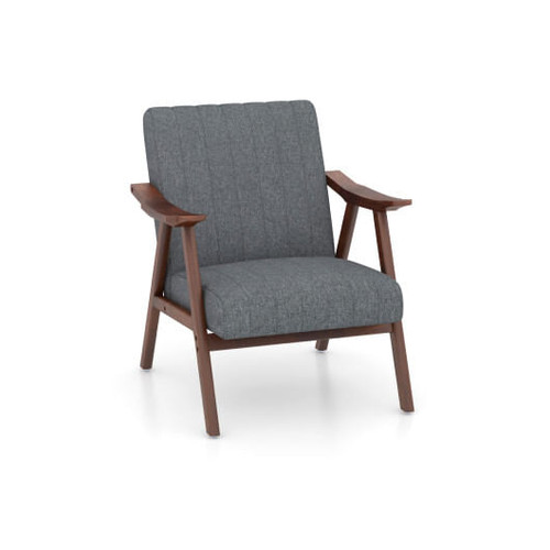 Modern Accent Chair Leisure Armchair with Felt Pads-Light Gray - Color: Light Gray D681-JV10729QH