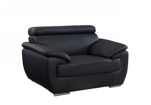 32" To 38" Black Captivating Leather Chair N270-329521