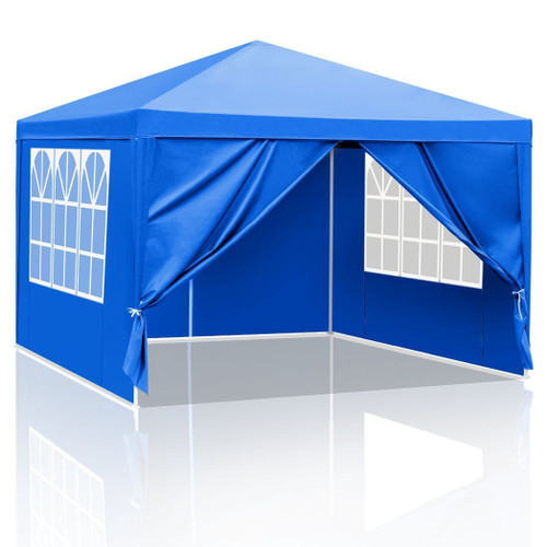 10'x10' Gazebo Waterproof Outdoor Canopy Patio Tent Party Tent for Wedding BBQ Cater, Blue T575-S0671441159 10'x10' Gazebo Waterproof Outdoor Canopy Patio Tent Party Tent for Wedding BBQ Cater, Blue T575-S0671441159