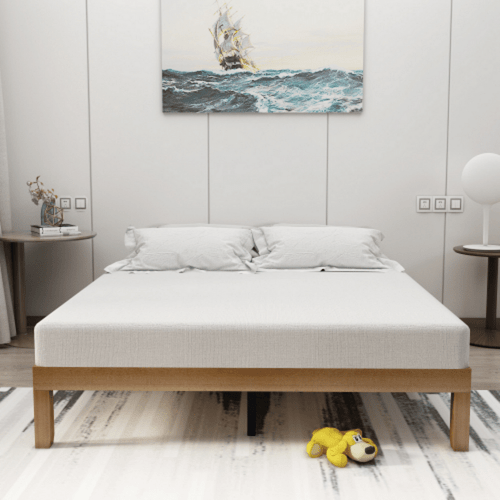 Queen Size Wood Platform Bed Frame,No Box Spring Needed,Strong Wood Slat Support, Easy Assembly T575-S0671358745 Queen Size Wood Platform Bed Frame,No Box Spring Needed,Strong Wood Slat Support, Easy Assembly T575-S0671358745