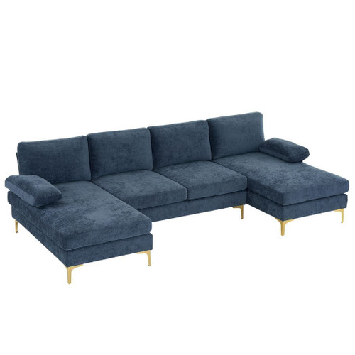 U-Shaped 4-Seat Indoor Modular Sofa Grey-Blue Color T575-S0671443197 U-Shaped 4-Seat Indoor Modular Sofa Grey-Blue Color T575-S0671443197