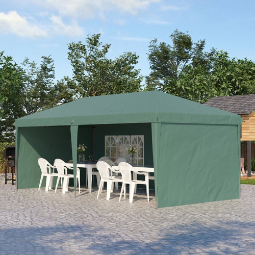 10' x 20' Pop Up Canopy party Tent with 4 Sidewalls , Green -AS T575-S0671266381 10' x 20' Pop Up Canopy party Tent with 4 Sidewalls , Green -AS T575-S0671266381