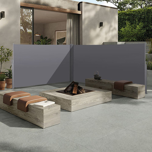 276" x 71'' Retractable Side Screen Awning, UV Resistant and Waterproof Patio Privacy Screen,Dark G T575-S0671429461 276" x 71'' Retractable Side Screen Awning, UV Resistant and Waterproof Patio Privacy Screen,Dark G T575-S0671429461