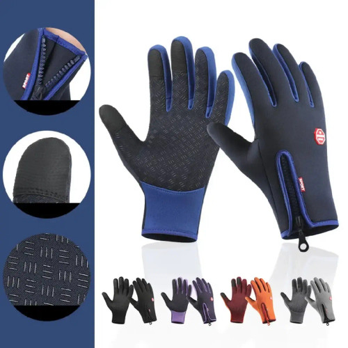Color: black, Gloves Size: S - Touchscreen Warm Gloves Outdoor Cycling Driving Motorcycle Waterproo F640-12000041445236796