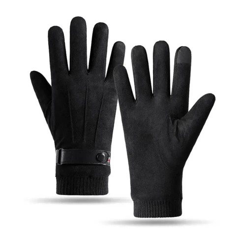 Color: WHITE - Men's Winter r?µ?‡?°?‚ Suede Warm Split Military Finger Gloves Outdoor Riding Ski Fi F640-12000044608272742