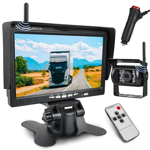 7 Inch Monitor for Rv Truck Bus Wireless Night Vision System Rear View Backup Camera Black K484-PAU_0GN2C8FV