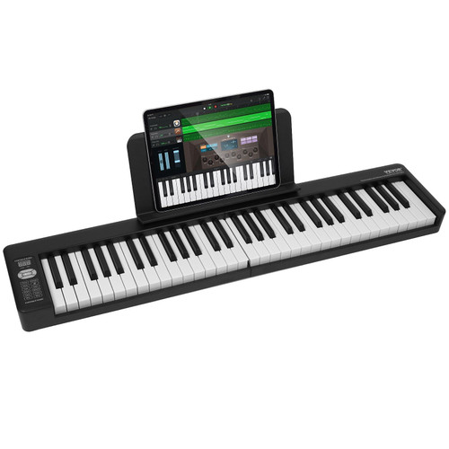 VEVOR 61 Key Folding Keyboard Piano Portable Foldable Piano Bluetooth MIDI Black E415-ZDSMGQ61JHSWYDAA3V9