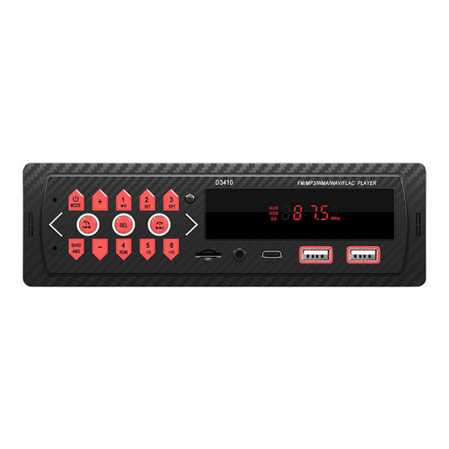 Car Stereo Radio, V5.0 Wireless Connection Hands-free Calling, Type-C Port LED Display Vehicle MP3  K484-PAU_0KQ6YQ2A