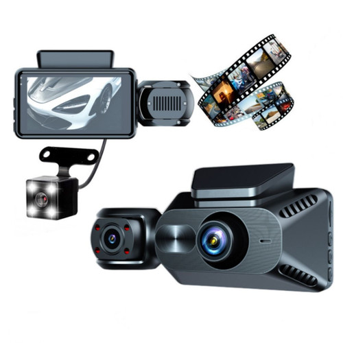 3 Channel Dash Cam Built-in WiFi Front and Rear Inside Dash Camera 1080P Three Way Camera Front + i K484-FQZAU_Q2AO6LNI