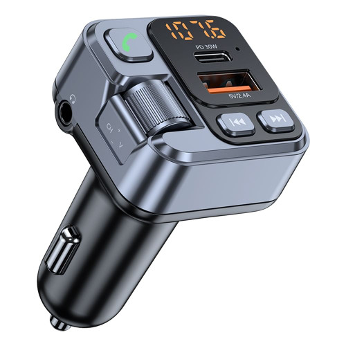 Car Fm Transmitter Bluetooth-compatible Hands-free Aux Player 2.4a Type-c Pd30w Quick Charge Adapte K484-PAU_0I2QO9XG