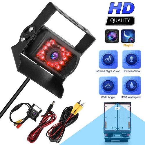 12V-24V Truck Rear View Backup Camera Heavy Duty 18 LEDs CCD High Definition Infrared Fill Light 12 K484-PAU_0KNMJDHG