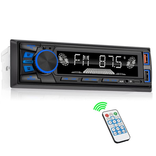 Car Radio Single DIN Stereo Audio MP3 Player Handsfree/FM/USB/AUX FM Radio With Wireless Remote Con K484-PAU_0JBL09SG
