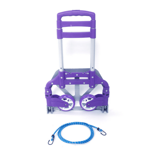 Portable Aluminium Cart Folding Dolly Push Truck Hand Collapsible Trolley Luggage Purple T575-S0671289882 Portable Aluminium Cart Folding Dolly Push Truck Hand Collapsible Trolley Luggage Purple T575-S0671289882
